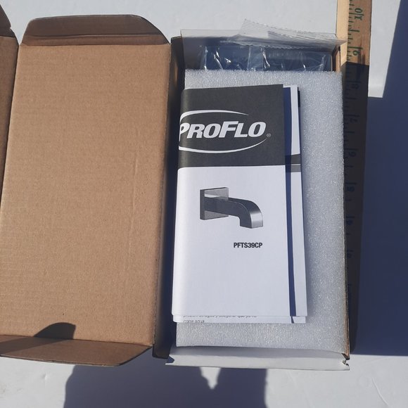 ProFlo PFTS39CP Non Diverter Tub Spout in Polished Chrome, New - Picture 4 of 13